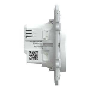 SCHNEIDER Wiser Ovalis bouton poussoir 10A Zigbee blanc - vue côté produit