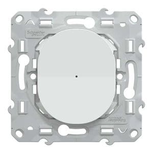 SCHNEIDER Wiser Ovalis bouton poussoir 10A Zigbee blanc - vue face produit