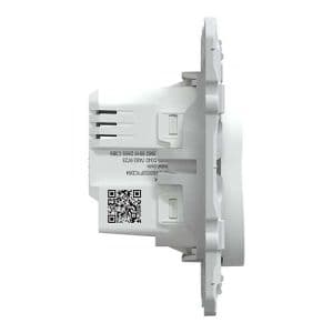 Interrupteur connecté volet-roulant 4A Zigbee blanc SCHNEIDER Wiser Ovalis - vue côté produit