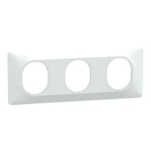 SCHNEIDER Ovalis Plaque triple horizontale blanc - S320706