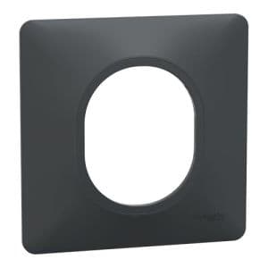 Plaque anthracite Schneider Ovalis