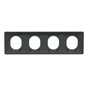 Plaque anthracite Ovalis 4 postes