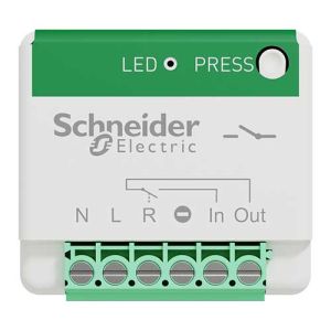 Micro-module sans fil et sans pile blanc SCHNEIDER Odace - vue de face