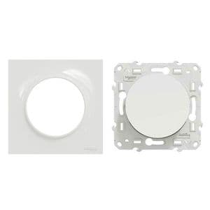 SCHNEIDER Odace Bouton poussoir complet blanc