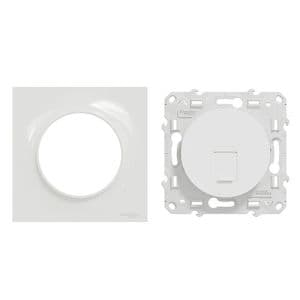 SCHNEIDER Odace Prise RJ45 grade 1 catégorie 6 blanc complète blanc