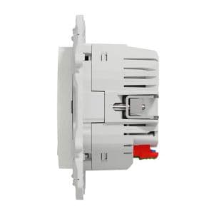 Prise 2P+T connectée 16A Zigbee blanc SCHNEIDER Wiser Odace - vue côté produit