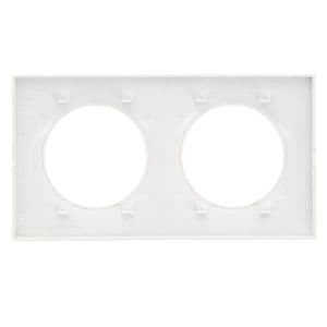 SCHNEIDER Plaque double blanche Odace