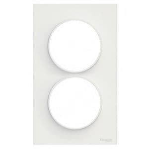 SCHNEIDER Odace Styl Plaque double verticale blanc E57 - S520714