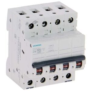 SIEMENS Disjoncteur tétrapolaire 16A