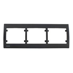 SIEMENS Delta Iris Plaque triple horizontale anthracite