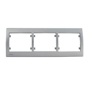 SIEMENS Delta Iris Plaque triple horizontale silver