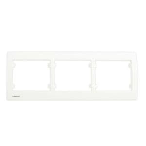 SIEMENS Delta Iris Plaque triple horizontale - Blanc