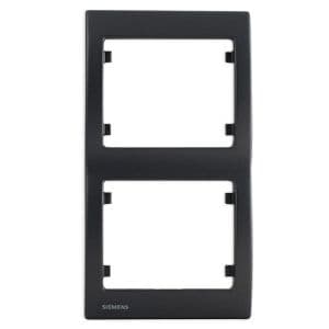 SIEMENS Delta Iris Plaque double verticale anthracite