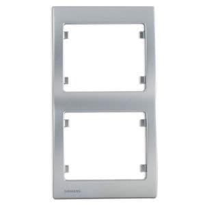 SIEMENS Delta Iris Plaque double verticale silver