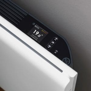 L'écran de programmation, situé sur le dessus de du corps de chauffe à inertie de ce radiateur Equateur 4 Thermor, permet de contrôler la température de votre pièce au demi degré près.