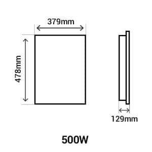 the479311-thermor-ingenio-3-radiateur-electrique-connecte-chaleur-douce-500w-horizontal-schéma avec dimensions