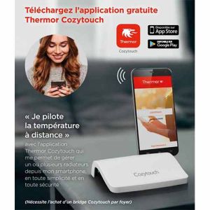 Radiateur connecté 2000W THERMOR Ingénio 3 - Bridge cozytouch