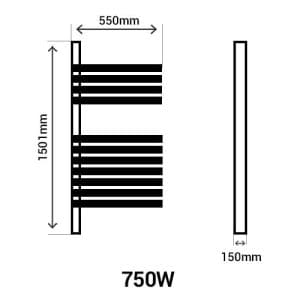 the483232-thermor-allure-3-classique-seche-serviettes-connecte-menhir-750w-gauche-schéma avec dimensions