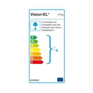 VISION-EL Support de spot rond aluminium brossé - Energie