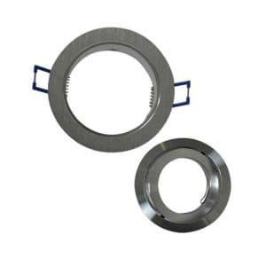 VISION-EL Support de spot rond aluminium brossé - Pieces