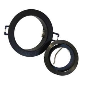 VISION-EL Anneau orientable rond pour spot encastré 92 mm noir - Pièces