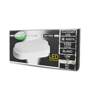 VISION-EL Hublot extérieur LED 230V 12W 1050lm 4000°K 230x105mm blanc - Boite