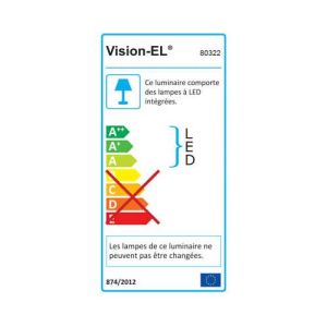 VISION-EL Projecteur extérieur LED extra plat à détection 230V 30W 2640lm anthracite - Energie