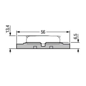 Dimensions du support de fixation 2 voies Wago à visser pour bornes S221 InLine à levier