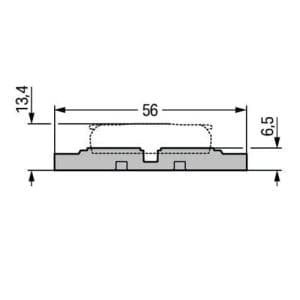 Dimensions du support de fixation 3 voies Wago à visser pour bornes S221 InLine à levier