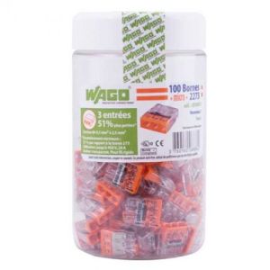 WAGO Pot de 100 mini-bornes de connexion 3 fils S2273