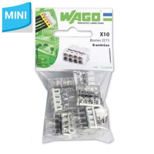 WAGO Sachet de 10 mini-bornes de connexion 8 fils S2273