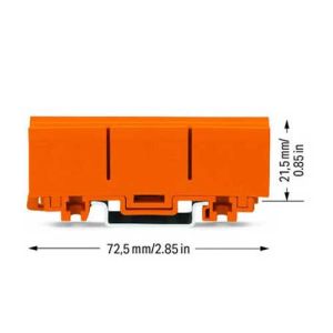 Cet adaptateur de fixation sur rail DIN Wago permet l'installation jusqu'à 3 bornes 8 entrées Série 2273