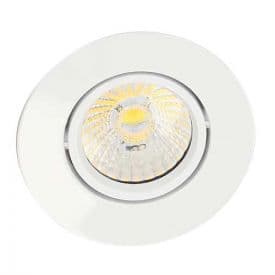 Spot LED BBC encastrable 6W CCT 87mm blanc noir acier 123elec