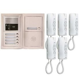 Pack interphone encastré avec 5 combinés - GTBA5E AIPHONE 