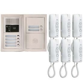 Pack interphone encastré avec 6 combinés - GTBA6E AIPHONE 