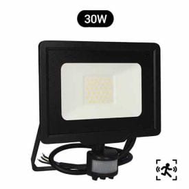 ARLUX Projecteur extérieur LED Kali extra plat précâblé à détection 230V 30W 2550lm 4000K noir - 200598