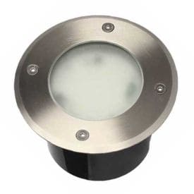 ARLUX Spot LED extérieur encastré rond Patio 230V 9W 500lm 3000K IP67 Inox - 500180