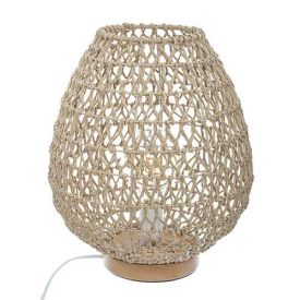 ATMOSPHERA Lampe à poser E27 ETEL 230V hauteur 35,5cm bois nature - 168205