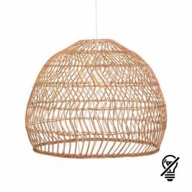 ATMOSPHERA Suspension rotin E27 JOY 230V diametre 58cm bois naturel - 186300