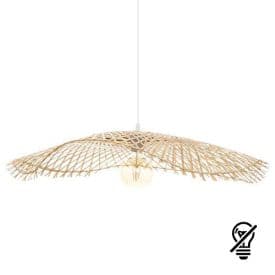 Suspension Tess Atmosphera Ø75 cm en bambou naturel