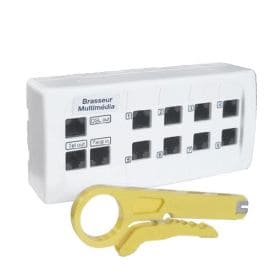 Brasseur multimédia 8 RJ45