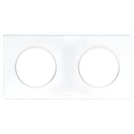 EUROHM Square Plaque double blanc - 60297