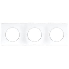 EUROHM Square Plaque triple blanc - 60298