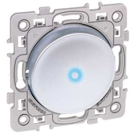 Bouton poussoir lumineux/témoin silver - EUROHM Square 60405