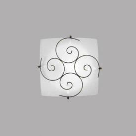 LUCE DESIGN Plafonnier E27 Ricciolo 230V 30x30x6cm blanc - I-070207-4