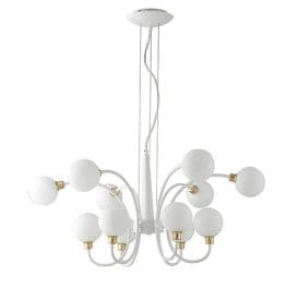 LUCE DESIGN Suspension G9 Aida 230V 133x79x38cm or blanc - I-AIDA-S12