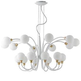 LUCE DESIGN Suspension G9 Aida 230V 133x96x42cm or blanc - I-AIDA-S20