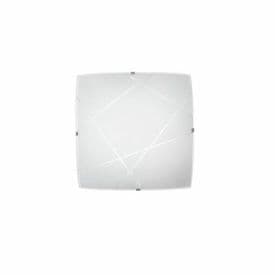 LUCE DESIGN Plafonnier LED Alexia 230V 15W 1950lm CCT 30x30x9cm blanc-chrome - I-ALEXIA-PL30