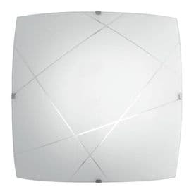 LUCE DESIGN Plafonnier LED Alexia 230V 24W 2740lm CCT 40x40x9,5cm blanc-chrome - I-ALEXIA-PL40