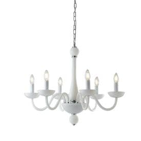 LUCE DESIGN Suspension E14 Alfiere 230V 178x59x74cm blanc - I-ALFIERE-6 BCO